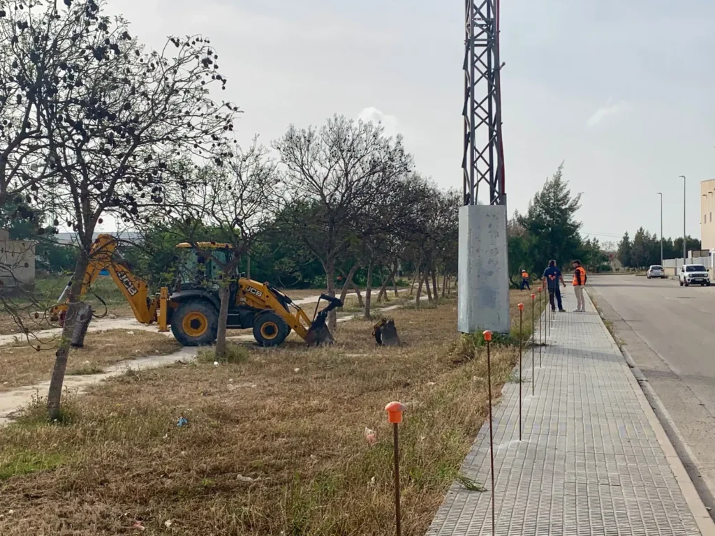 COMIENZAN LAS OBRAS DEL SISTEMA URBANO DE DRENAJE SOSTENIBLE EN EL POLÍGONO LAS MAROMAS