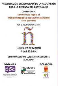Presentación de la Asociación para la Defensa del Castellano
