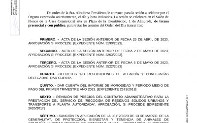 CONVOCATORIA DE PLENO