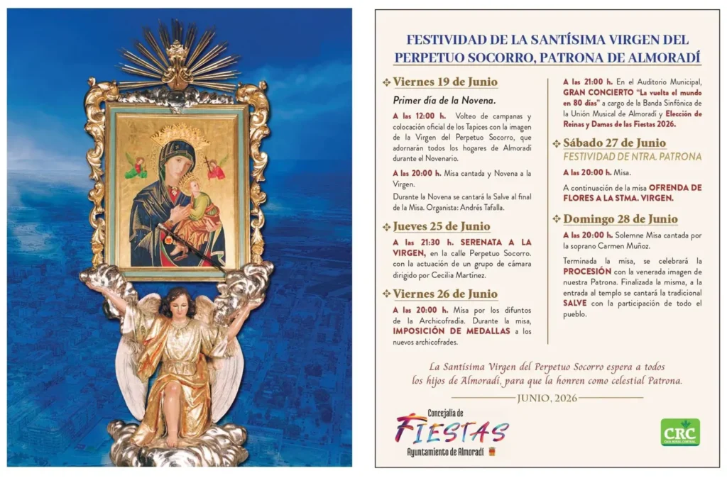ALMORADÍ HONRA A SU PATRONA, LA SANTÍSIMA VIRGEN DEL PERPETUO SOCORRO, CON UNA PROGRAMACIÓN QUE UNE FE, TRADICIÓN Y CULTURA
