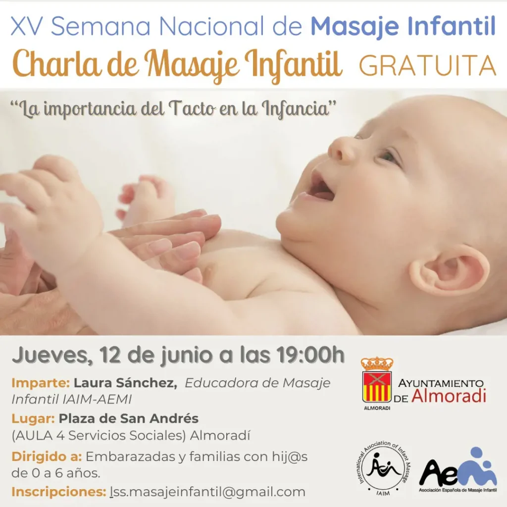 CHARLA GRATUITA SOBRE MASAJE INFANTIL EN ALMORADÍ