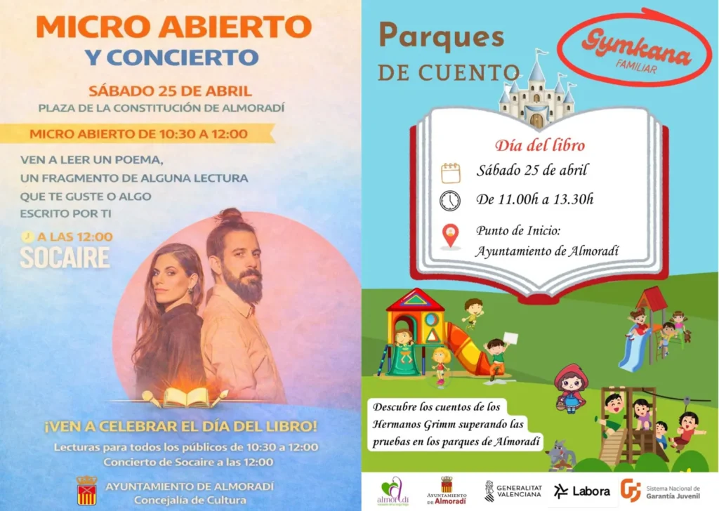 Almoradí celebra el Día del Libro con una mañana de música, lectura y actividades en familia