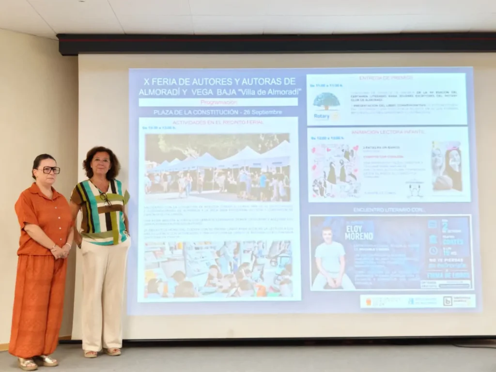 Almoradí presenta la X Feria de Autores y Autoras de la Vega Baja ‘Villa de Almoradí’ y muestra la renovación de su Salón de Actos del Centro Cultural San Andrés