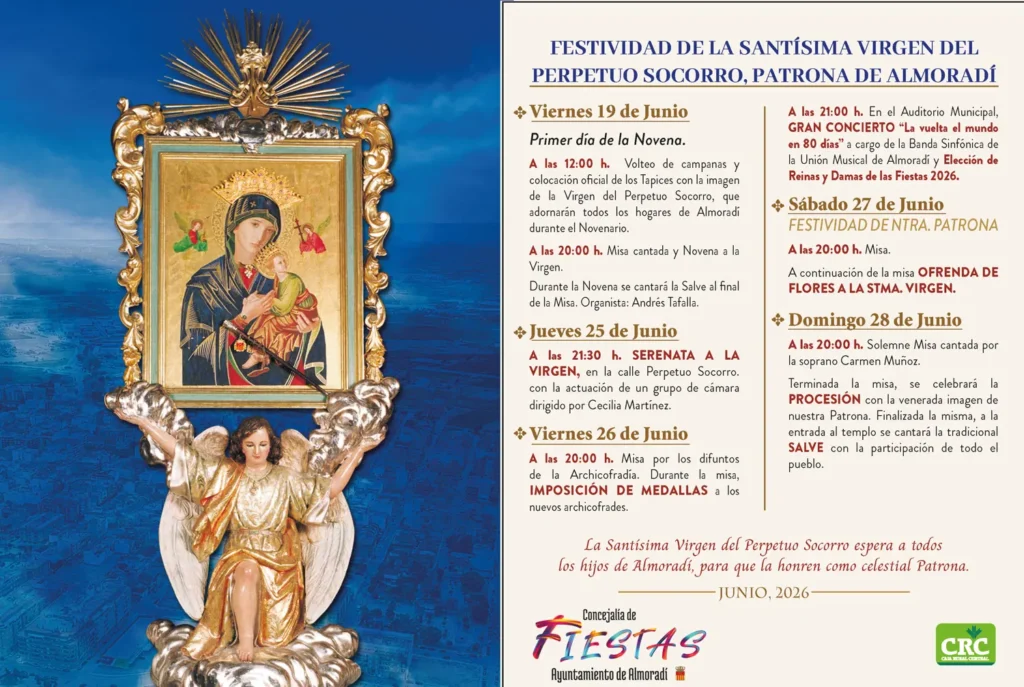 FESTIVIDAD DE LA SANTÍSIMA VIRGEN DEL PERPETUO SOCORRO, PATRONA DE ALMORADÍ