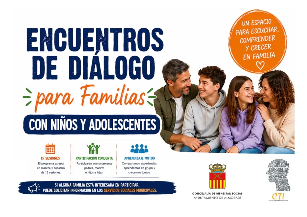 EL AYUNTAMIENTO DE ALMORADÍ IMPULSA NUEVOS ESPACIOS DE DIÁLOGO PARA FAMILIAS