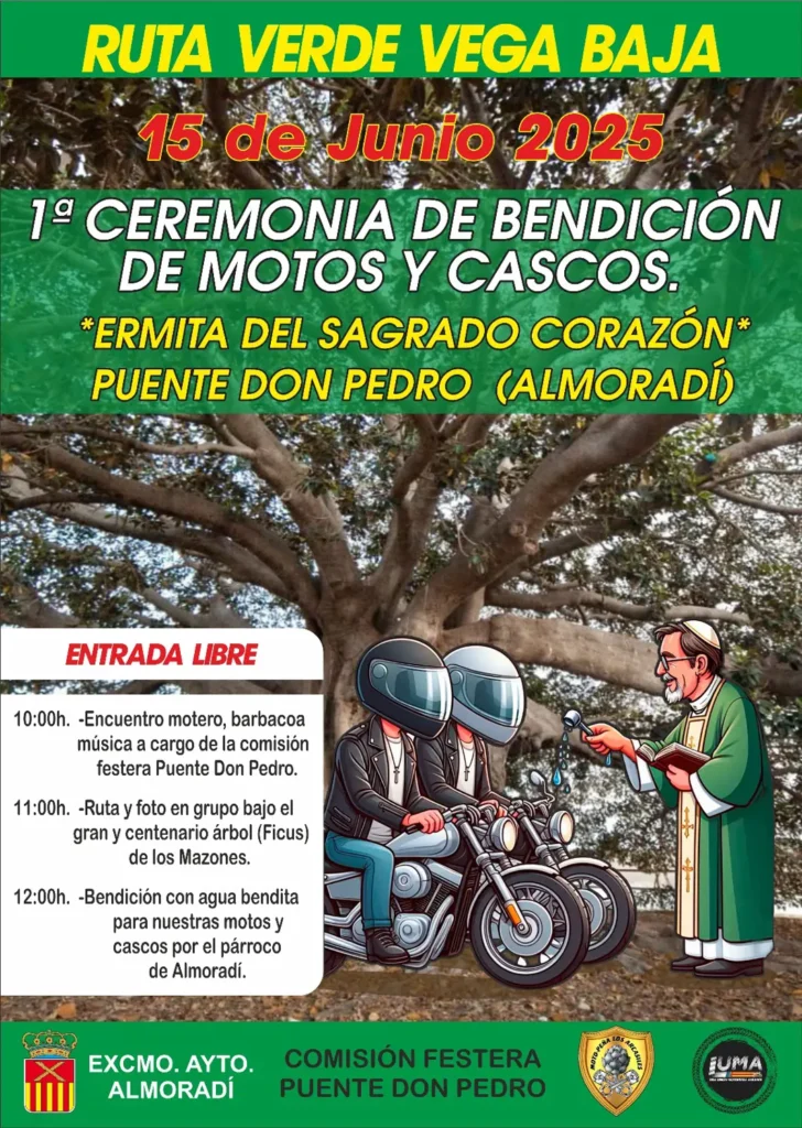 LA ERMITA DEL SAGRADO CORAZÓN DE ALMORADÍ, PRIMER SANTUARIO PARA LA BENDICIÓN ANUAL DE MOTOS EN LA COMUNIDAD VALENCIANA