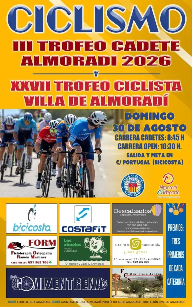 Trofeo Ciclista Villa de Almoradí y del III Trofeo Cadete Almoradí 2026